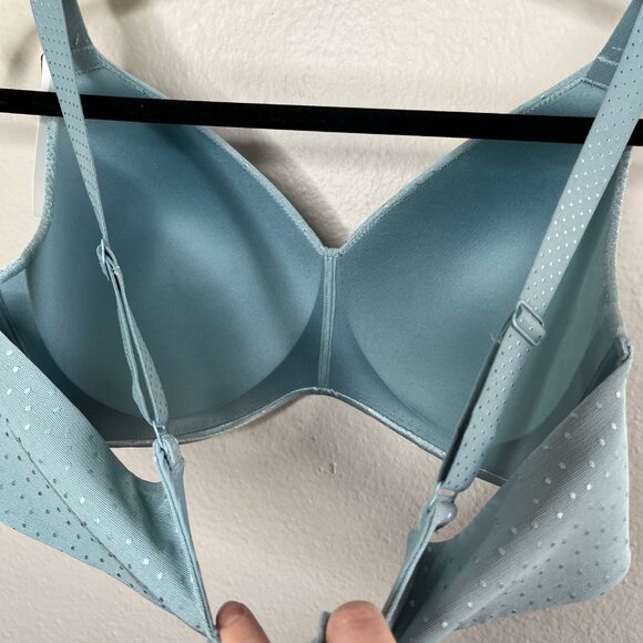 Wacoal Womens Back Appeal Wire Free Bra 38DD Stone Blue 856303 - Picture 7 of 9